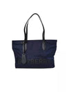 Logo Small Nylon Tote Bag Navy - BURBERRY - BALAAN 1