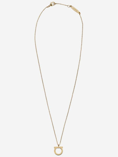 Gancini Large Necklace Brass & Gold - SALVATORE FERRAGAMO - BALAAN 2