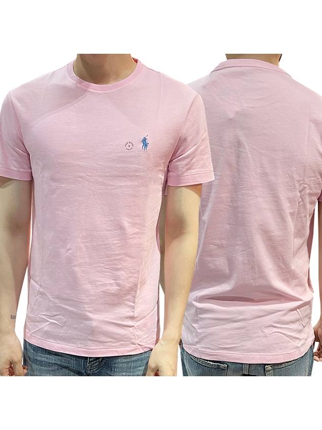 Embroidered Logo Cotton Short Sleeve T-Shirt Pink - POLO RALPH LAUREN - BALAAN 2