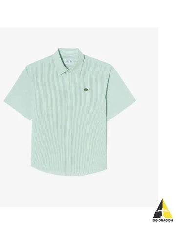 Men s Cotton Blend Short Sleeve Shirt Mint - LACOSTE - BALAAN 1