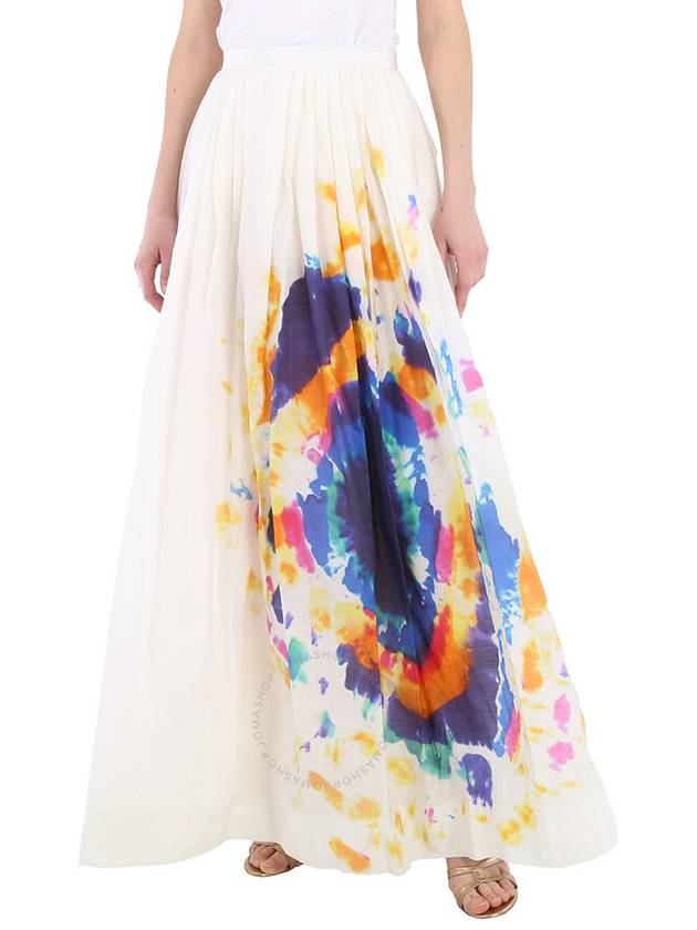 Burberry Tie-dye Print Maxi Skirt In Multi-bright Blue, Brand Size 6 (US Size 4) - BURBERRY - BALAAN 3