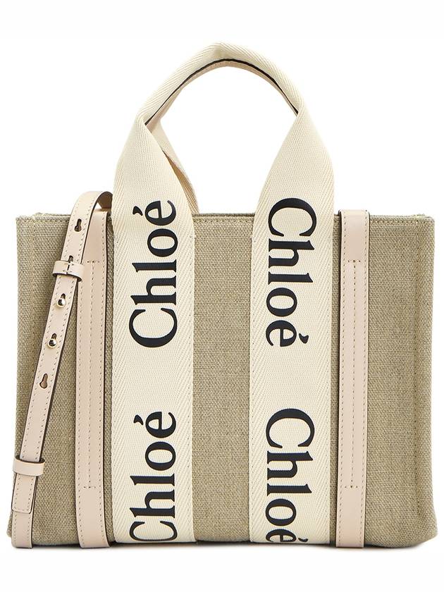 Woody Small Canvas Tote Bag Pink Beige - CHLOE - BALAAN 2