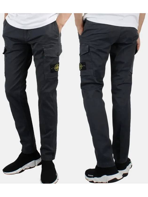 Wappen Patch Cargo Straight Pants Dark Grey - STONE ISLAND - BALAAN 2