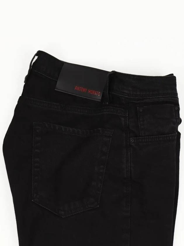 Black washed denim spandex jeans - IKALOOOK - BALAAN 6