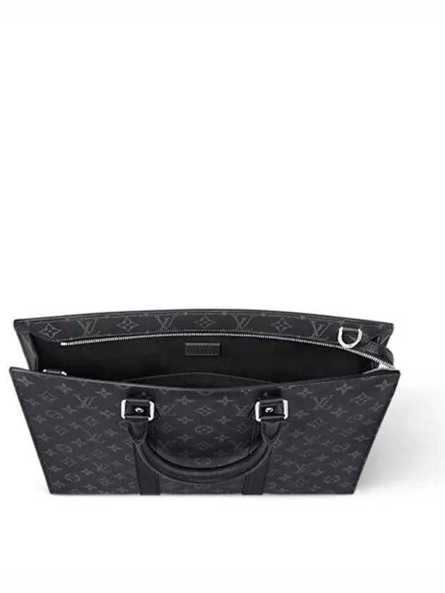 Sac Flat Horizontal Zippe Brief Case Black - LOUIS VUITTON - BALAAN 4