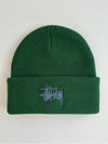 AU Australia Graffiti Tall Beanie ST724W1009 Green ONE SIZE - STUSSY - BALAAN 1