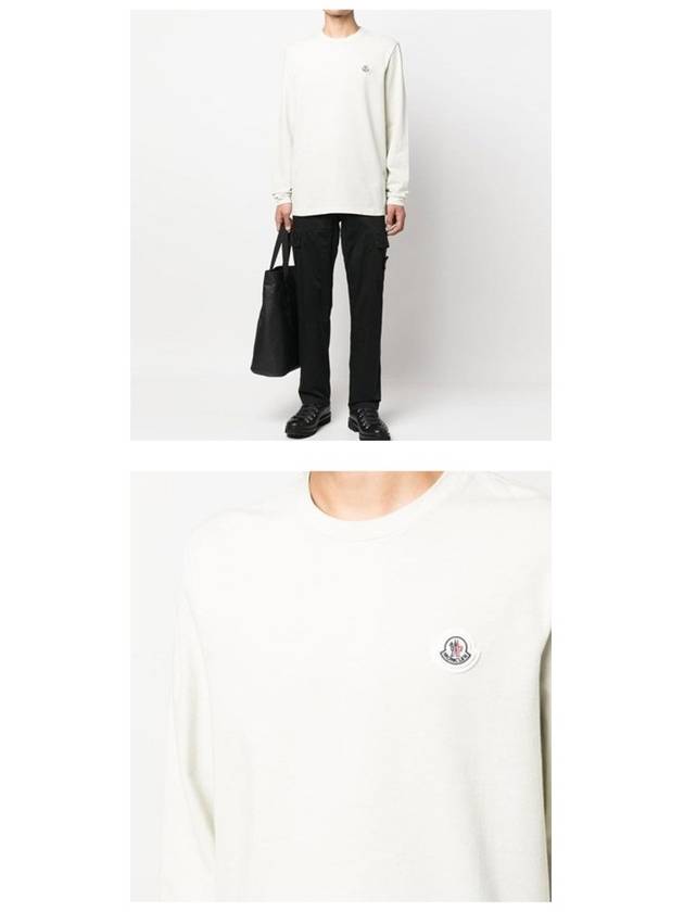 Logo Long Sleeve T-Shirt White - MONCLER - BALAAN 6