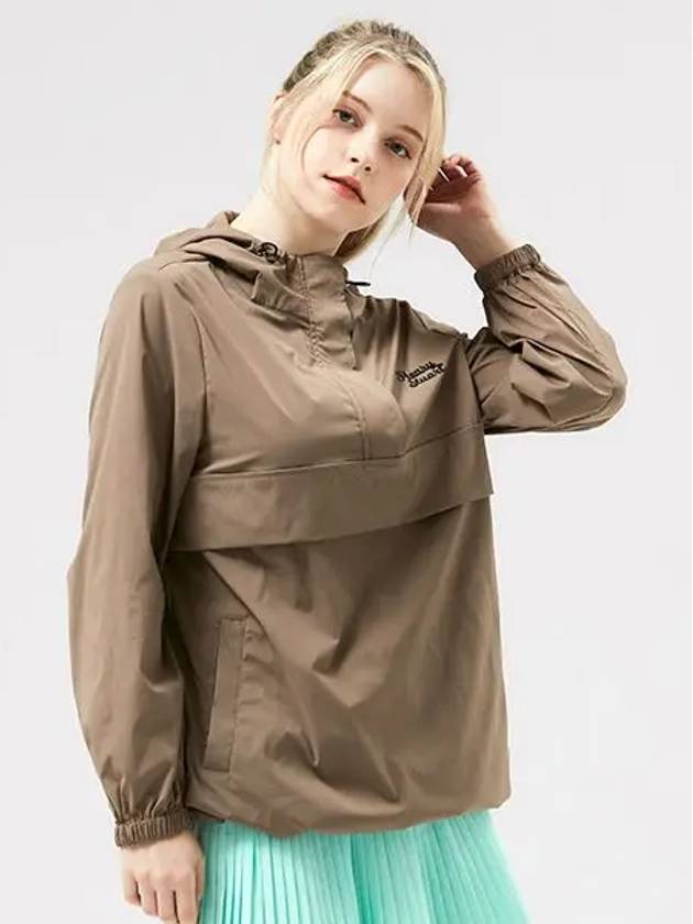 Golf Women s Half Hood Anorak Jumper Brown - HENRY STUART - BALAAN 2