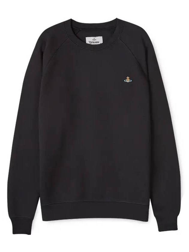 Men's Nagrang ORB Embroidery Logo Sweatshirt Black - VIVIENNE WESTWOOD - BALAAN.