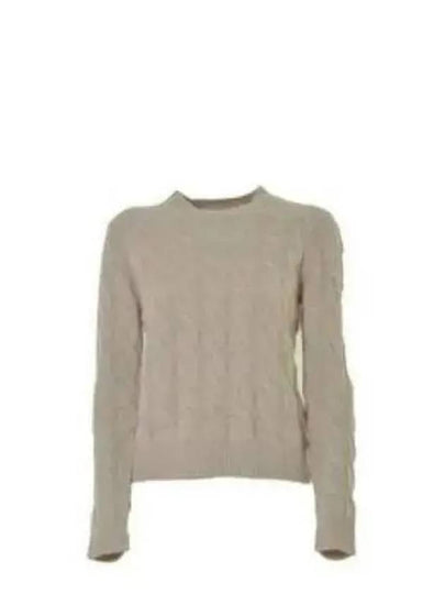 Women's Edipo Cable Cashmere Knit Top Beige - MAX MARA - BALAAN 2