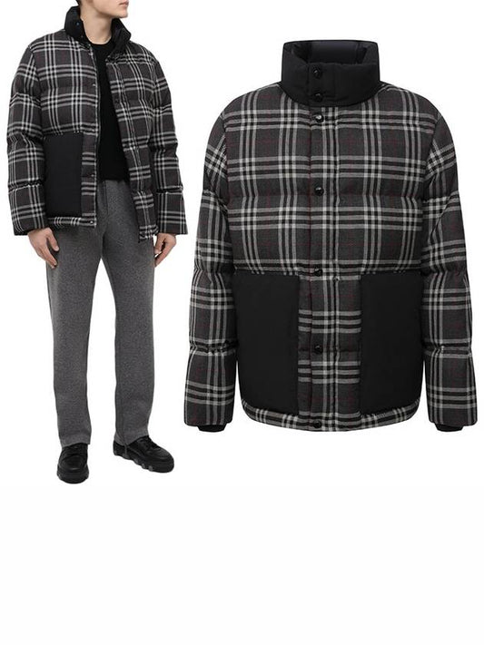 checked wool down padding - BURBERRY - BALAAN.