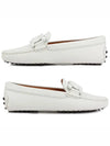 Women's Kate Gommino Leather Driving Shoes White - TOD'S - BALAAN.