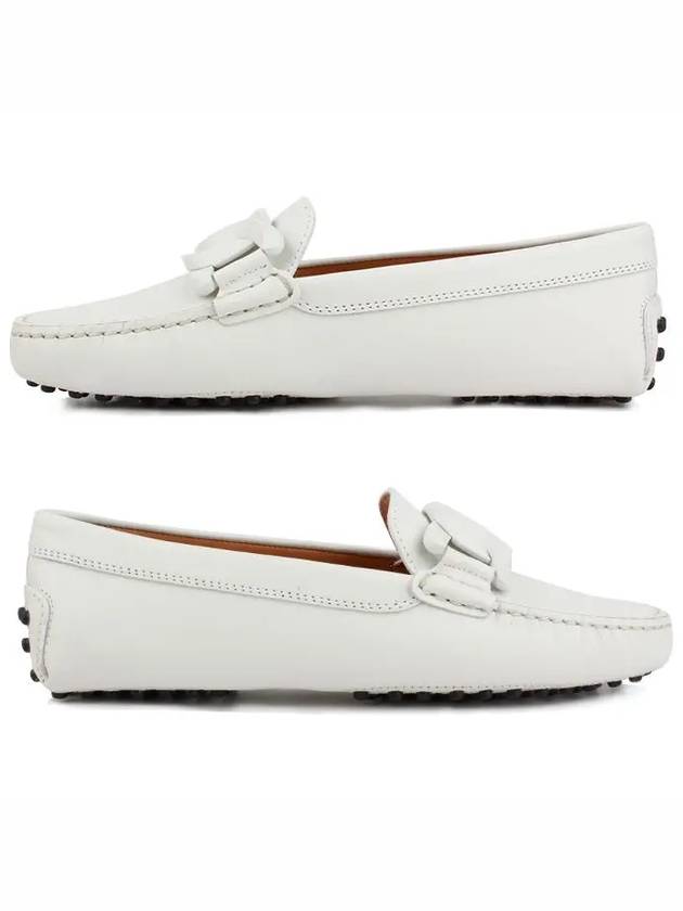 Women's Kate Gommino Leather Driving Shoes White - TOD'S - BALAAN 3