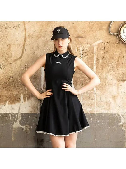 Golf Tennis Women s Sleeveless Collar One Piece Black - AVAVE - BALAAN 2