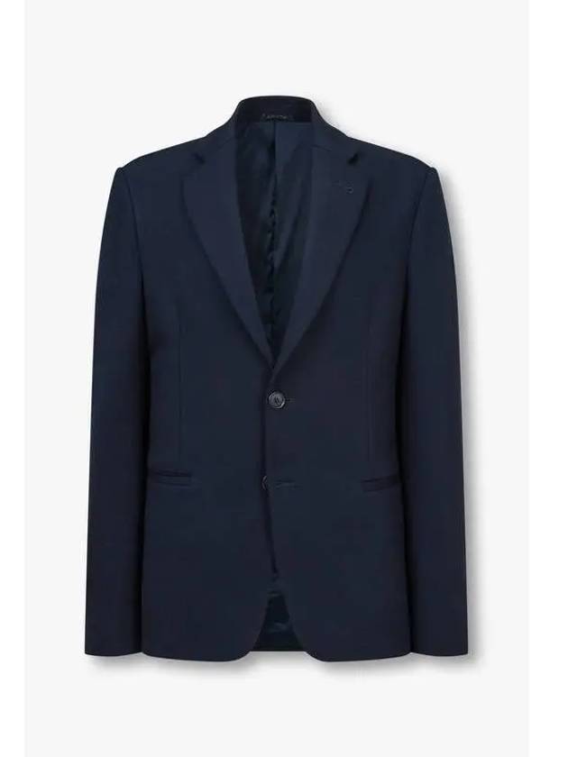 Men s micro emboss pattern single jacket navy - GIORGIO ARMANI - BALAAN 1