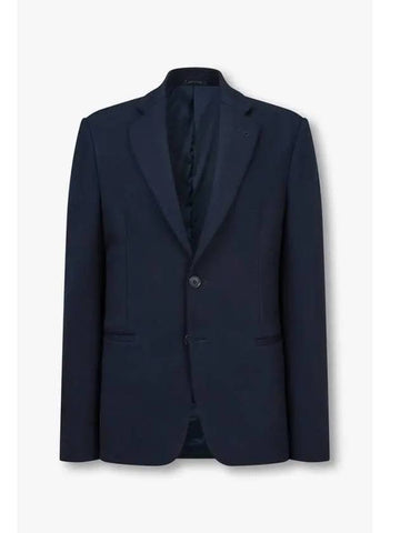 Men s micro emboss pattern single jacket navy - GIORGIO ARMANI - BALAAN 1