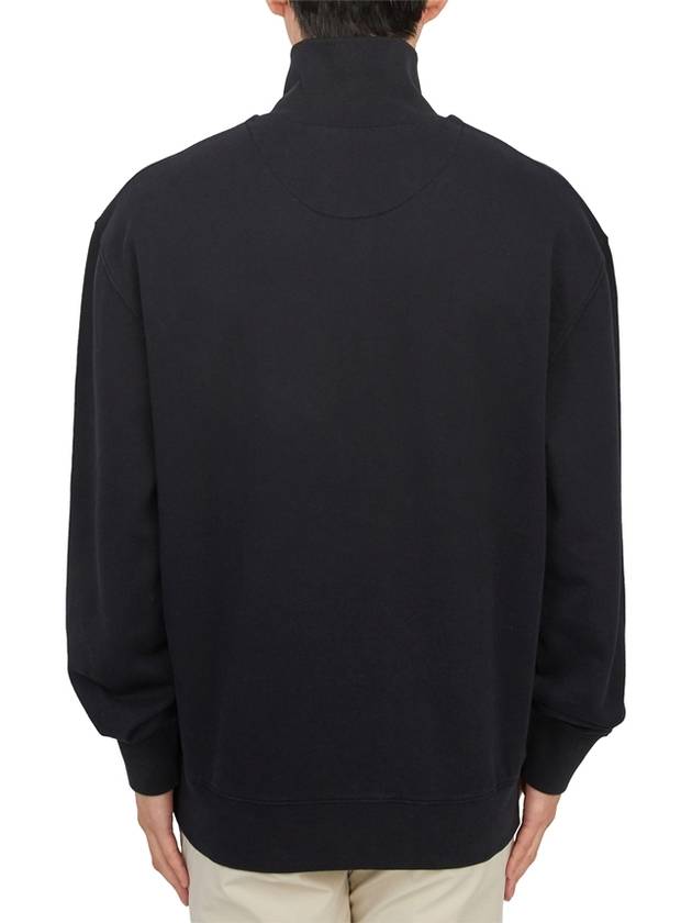 Fox Head Patch Half Zipper Sweatshirt Black - MAISON KITSUNE - BALAAN 4