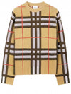 Vintage Check Crew Neck Knit Top Archive Beige - BURBERRY - BALAAN 2