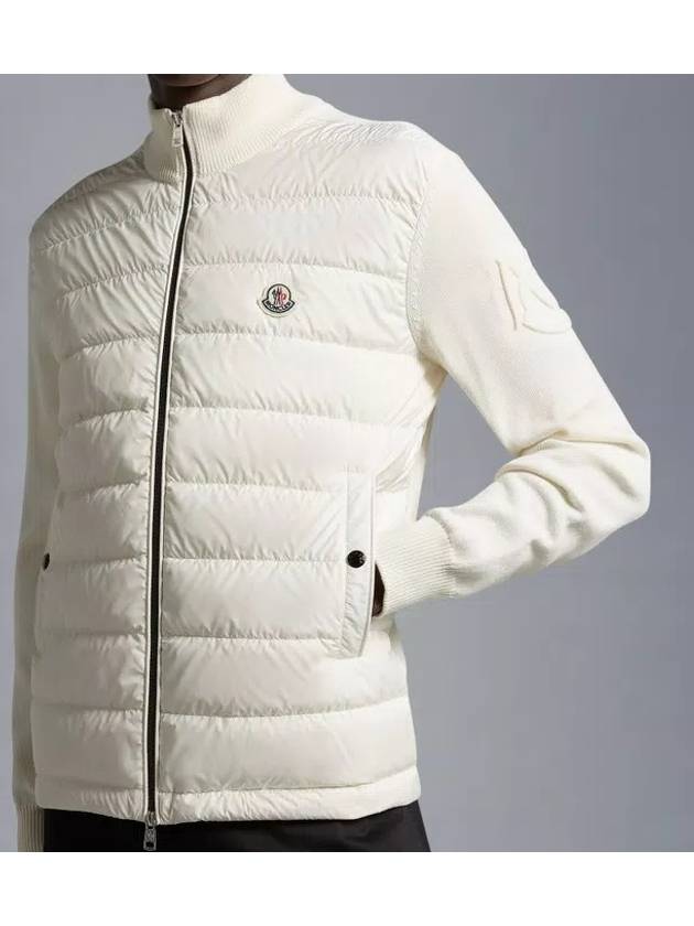 Wool Padding Tricot Cardigan White J1 091 9B00020 M1115 034 - MONCLER - BALAAN 4