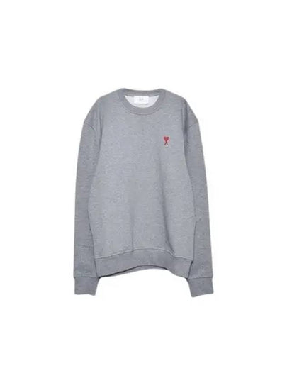 Small Heart Logo Sweatshirt Grey - AMI - BALAAN 2