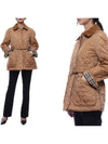 Diamond Quilted Nylon Jacket Beige - BURBERRY - BALAAN 3