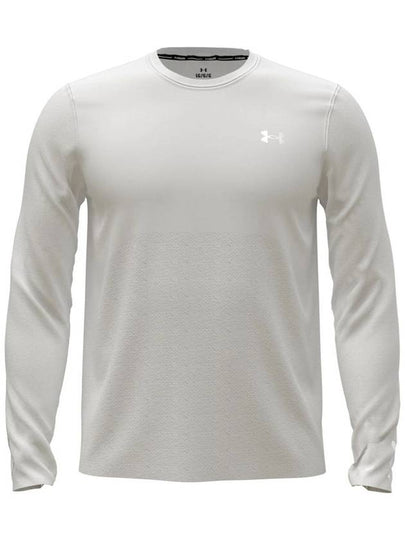 Men's UA Seamless Stride Long Sleeve T Shirt White - UNDER ARMOUR - BALAAN 2