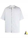 Graffiti Print Vacation Short Sleeve Shirt Grey - ALEXANDER MCQUEEN - BALAAN 2