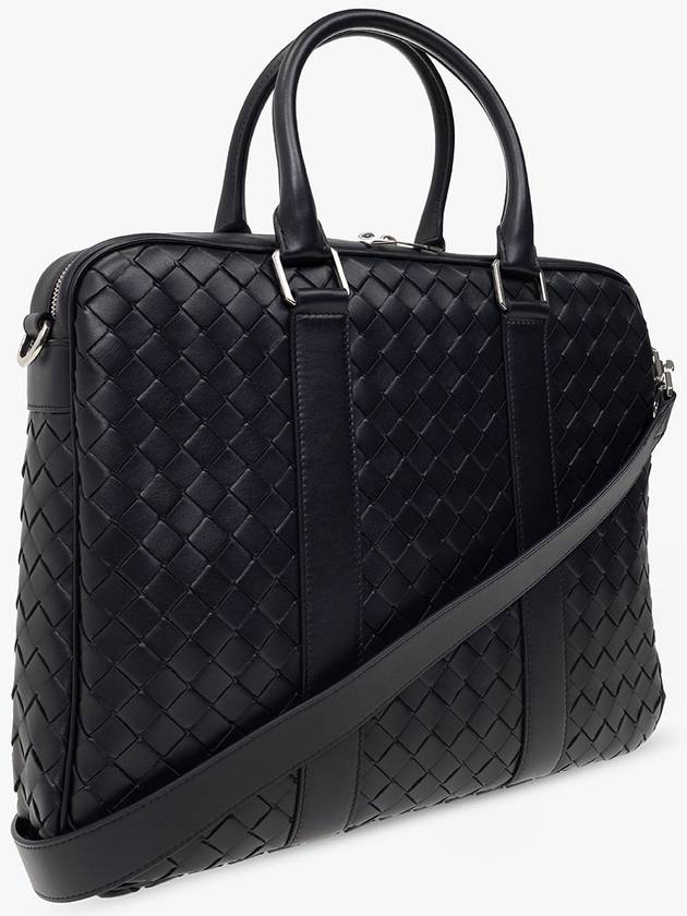 Bottega Veneta ‘Classic Intrecciato Large’ Briefcase, Men's, Navy Blue - BOTTEGA VENETA - BALAAN 4