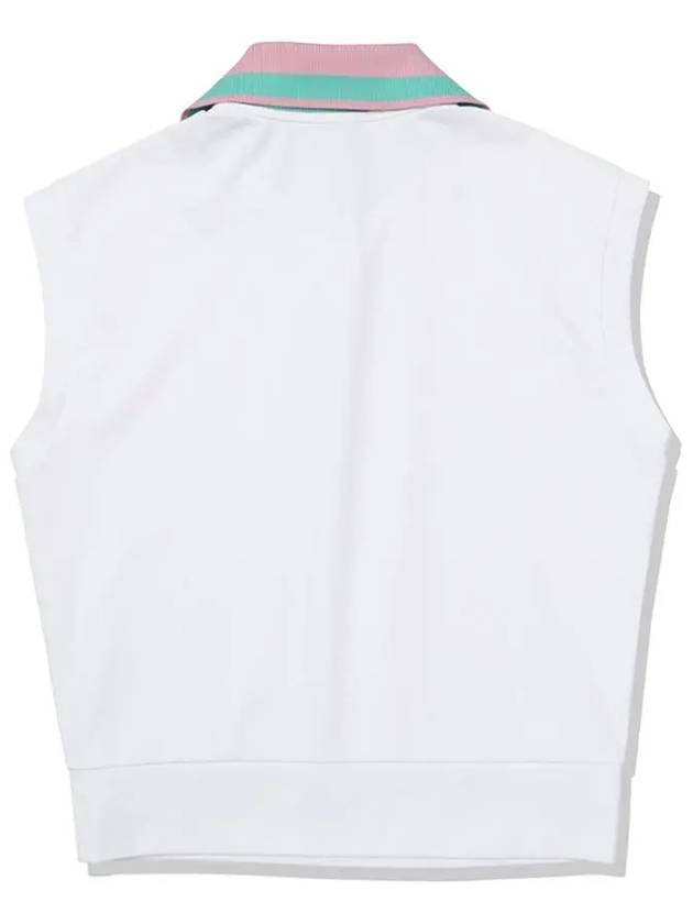 Color block collar sleeveless women WHITE - 20THHOLE - BALAAN 5