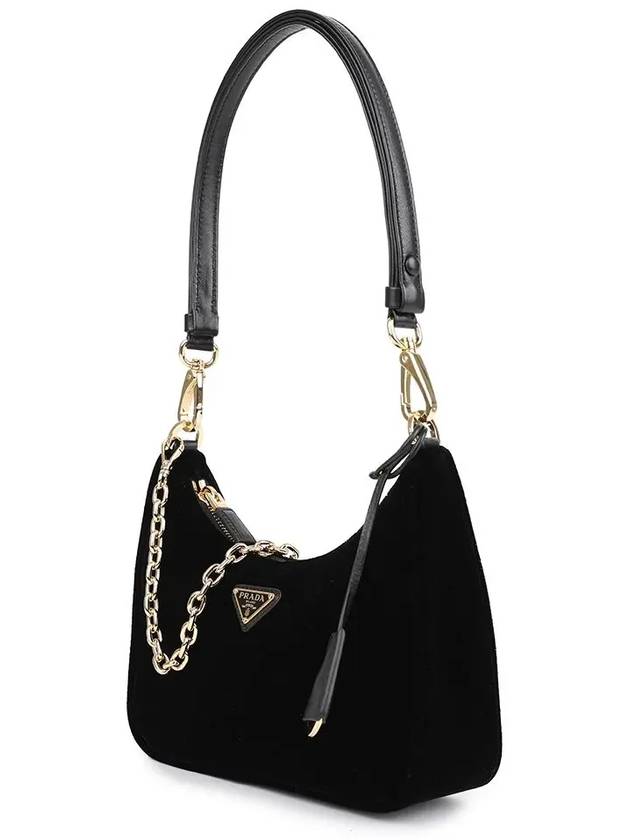 Re Edition Velvet Mini Bag Black - PRADA - BALAAN 3