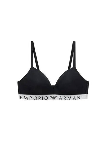 UNDERWEAR Women s Logo Banding Padded Micro Triangle Bra Black - EMPORIO ARMANI - BALAAN 1