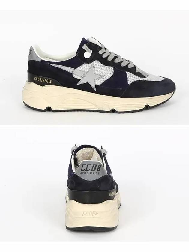 Star Running Sole Suede Low Top Sneakers Grey Navy - GOLDEN GOOSE - BALAAN 4