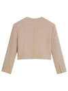 Boucle Tweed Jacket Beige - CELINE - BALAAN 3