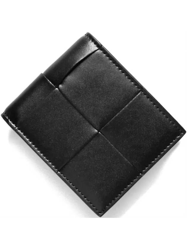 Men's Intrecciato Half Wallet Black - BOTTEGA VENETA - BALAAN 2