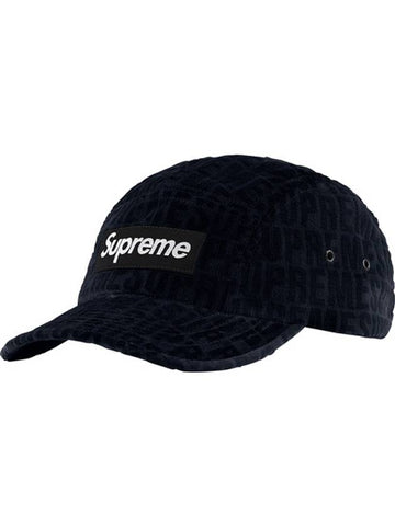 Velvet Pattern Camp Cap Black - SUPREME - BALAAN 1