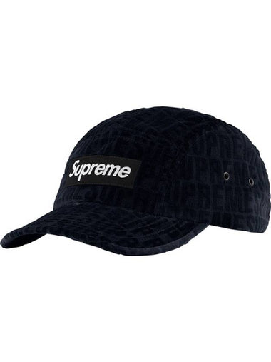 Velvet Pattern Camp Cap Black - SUPREME - BALAAN 1