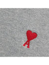 Small Heart Logo Sweatshirt Grey - AMI - BALAAN 5