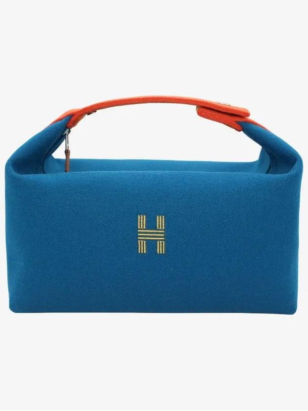 Breed A Brack Large Pouch Bag Blue Faun - HERMES - BALAAN 1