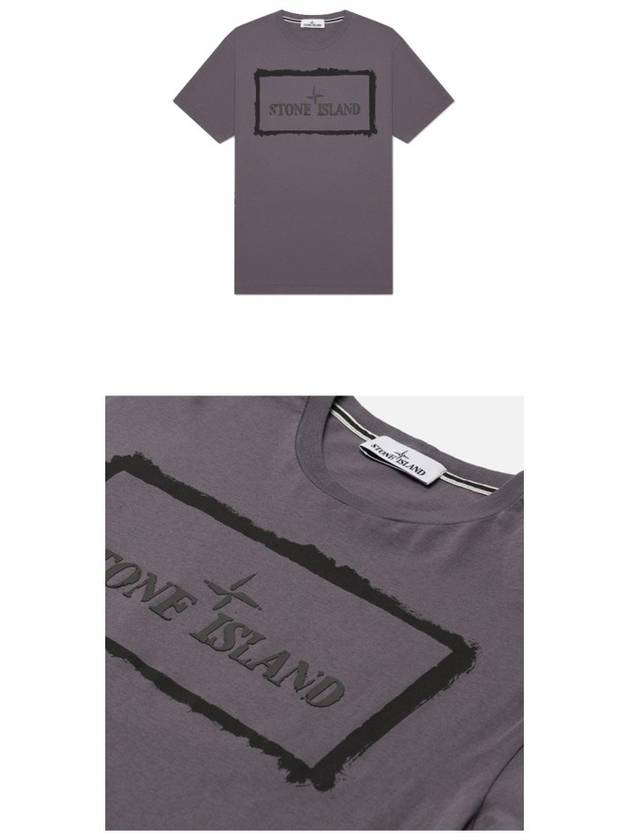 Stencil One Logo Short Sleeve T-Shirt Charcoal - STONE ISLAND - BALAAN 5