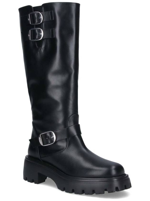 Emerson Moto Long Boots Black - STUART WEITZMAN - BALAAN 3