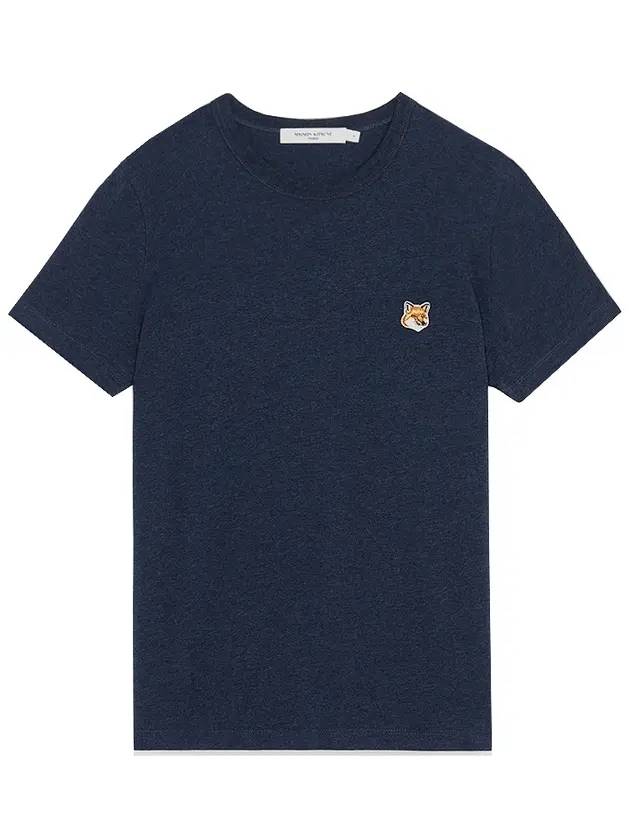 Fox Cotton Short Sleeve T-Shirt Navy - MAISON KITSUNE - BALAAN 1