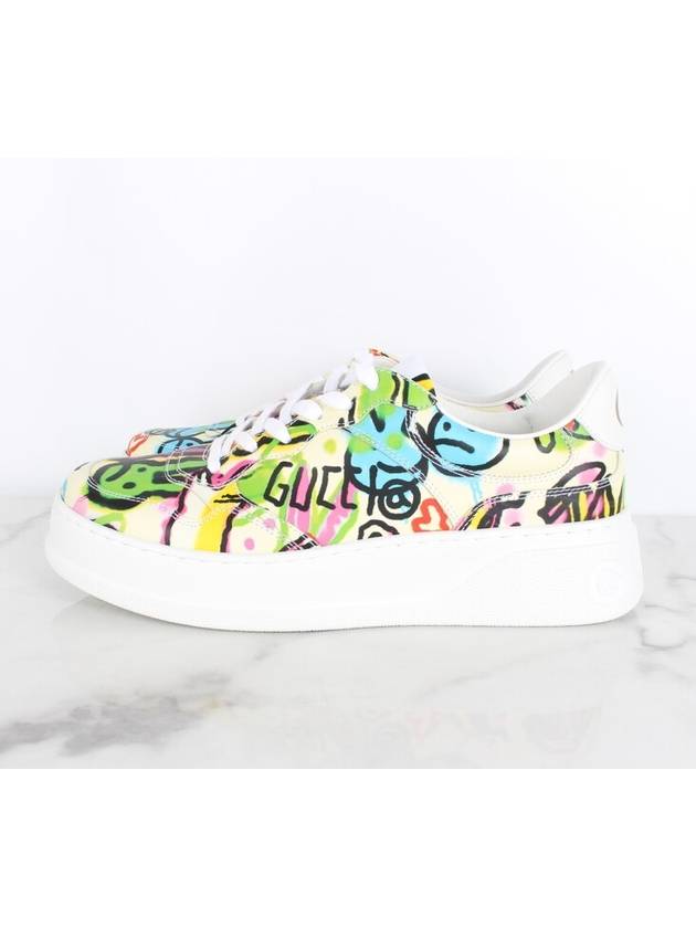 Graffiti print platform sneakers 8 5 275 - GUCCI - BALAAN 5