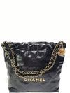 Shiny Calfskin 22 Small Shoulder Bag Black - CHANEL - BALAAN 3