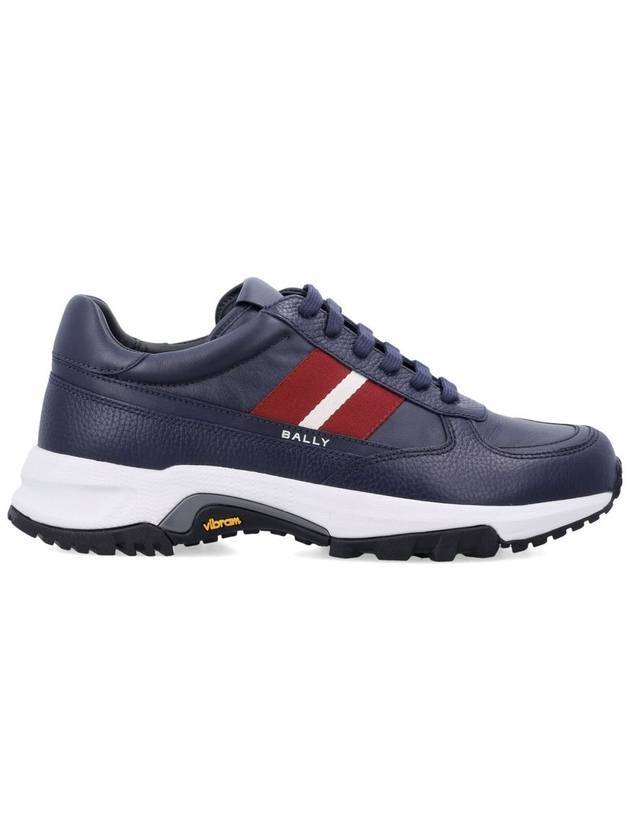 Flick Ribbon Low Top Sneakers Navy - BALLY - BALAAN 1