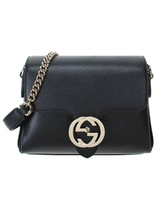 GG Interlocking Chain Mini Shoulder Bag Black - GUCCI - BALAAN 2