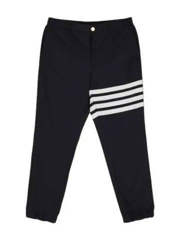 Diagonal ankle string track pants navy - THOM BROWNE - BALAAN 1