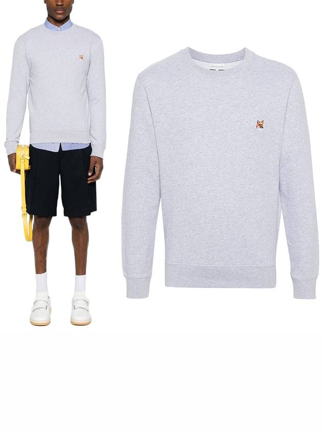 Fox Head Patch Regular Sweatshirt Light Grey Melange - MAISON KITSUNE - BALAAN 2