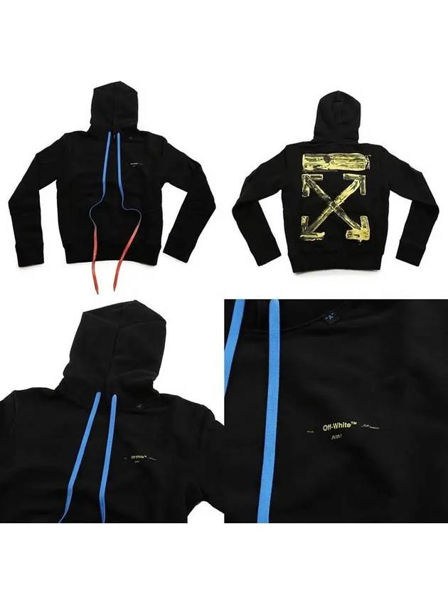 Acrylic Arrow Slim Fit Long Sleeve Hoodie Black - OFF WHITE - BALAAN 7