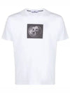 Garment Dyed Institutional One Print Cotton Jersey Short Sleeve T Shirt White - STONE ISLAND - BALAAN 2