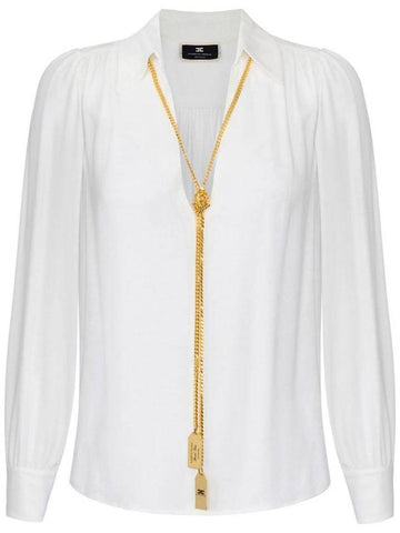 Elisabetta Franchi Shirts Ivory - ELISABETTA FRANCHI - BALAAN 1